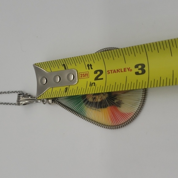 738- Silk Thread Pendant Necklace Handmade NWT - Picture 4 of 5